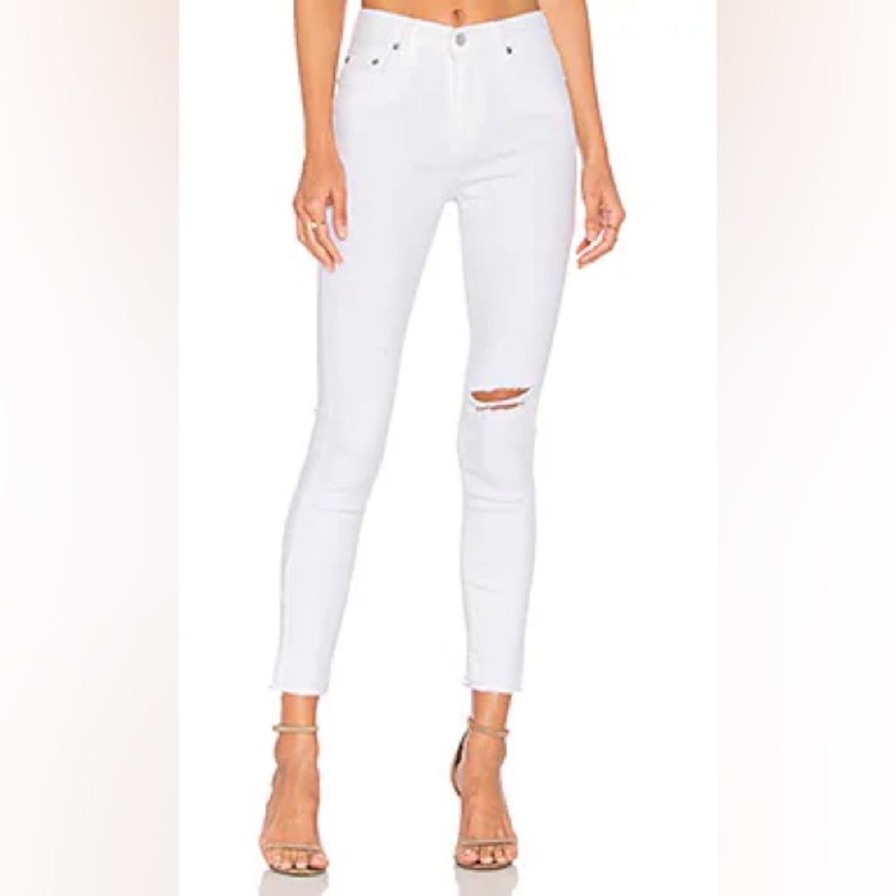 Nobody white slim fit jeans